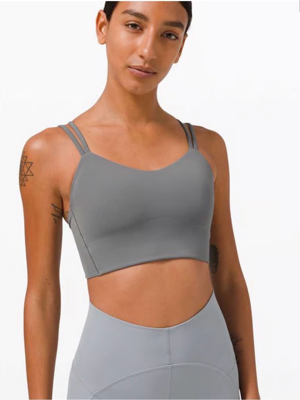 Lululemon Like a Cloud Bra Long Line B/C Cup size 6 or 8 in gray